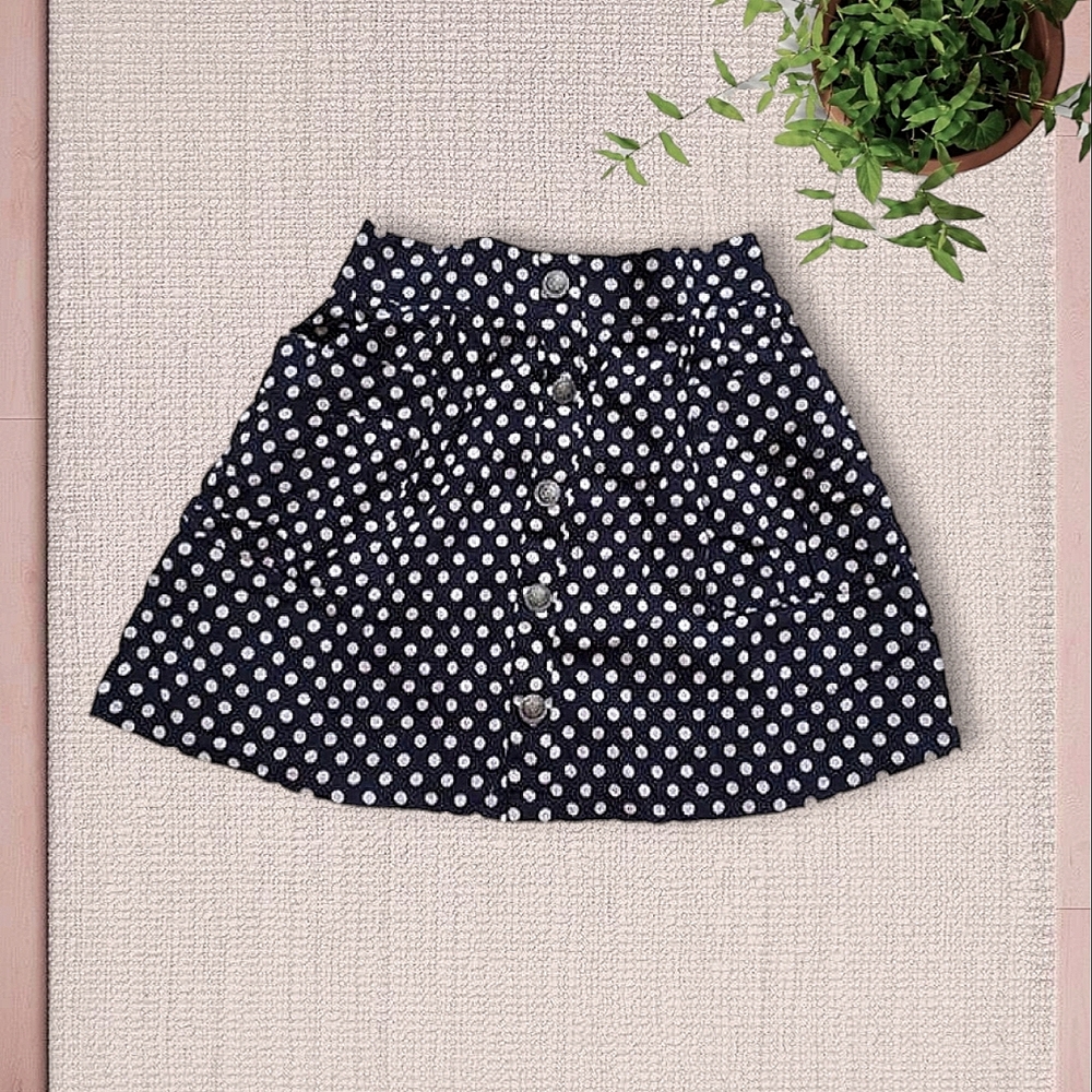True Vintage Y2K Button Down Polka Dot Mini Skirt